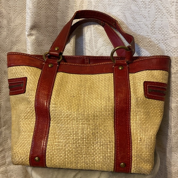 Coach Legacy Straw Bag and Wristlet - Picture 7 of 10